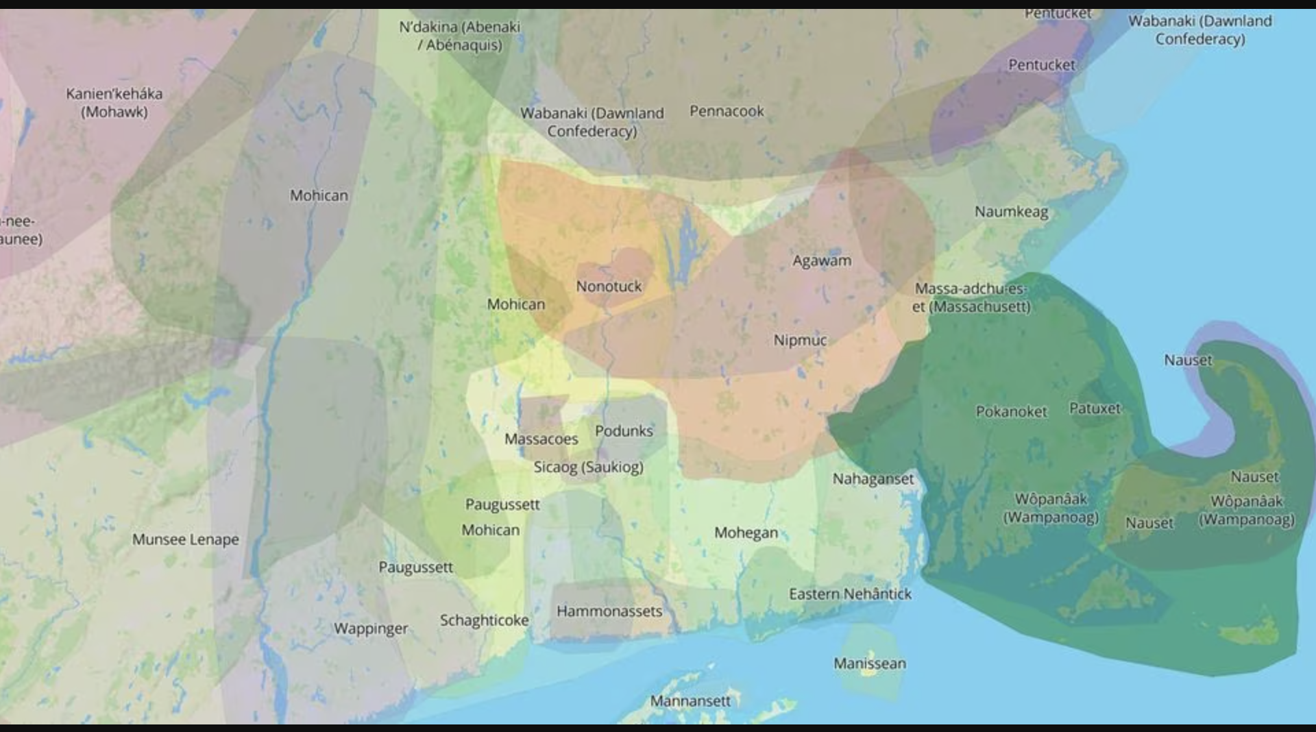 Indigenous lands in Massachusetts. (Courtesy of Native Land Digital)