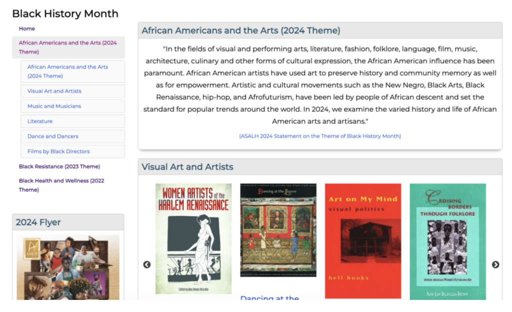 Library Guide from the Iwasaki Library featuring selections in honor of Black History Month.