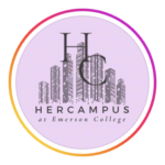 Her Campus at Emerson College logo. Black trees against a light purple background, black text: H.C. Her Campus at Emerson College.