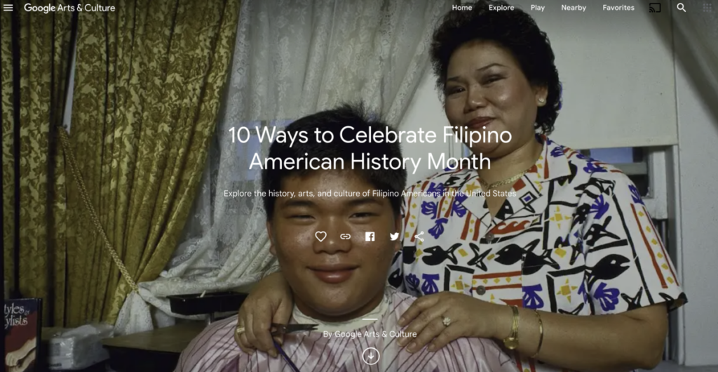 10 Ways to Celebrate Filipino American History Month from Google Arts and Culture