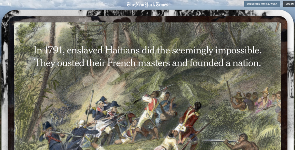 New York Times article about the Haitian Revolution