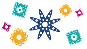 Header of different graphic shapes of squares, circles, and diamonds, in colors of dark blue, green, red, and beige. Text in green: Emerson College