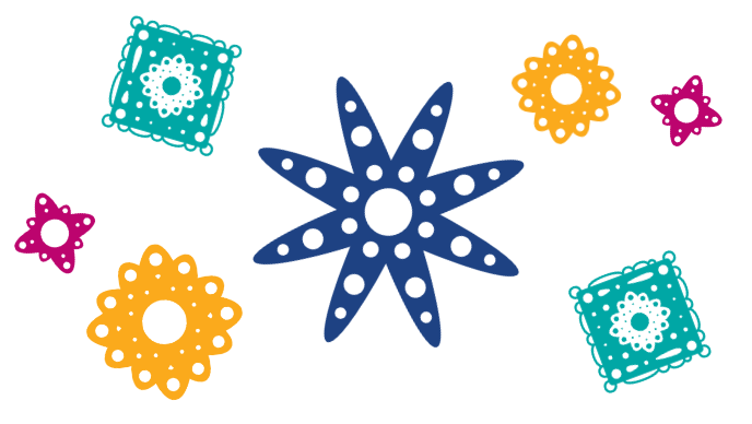 Header of different graphic shapes of squares, circles, and diamonds, in colors of dark blue, green, red, and beige. Text in green: Emerson College