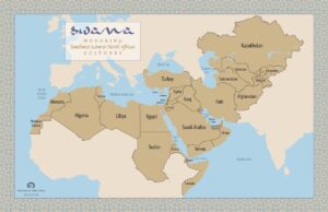 SWANA: Honoring Southwest Asian and North African Cultures. Map of SWANA countries.