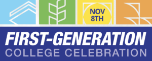 First-Generation College Celebration logo, November 8.