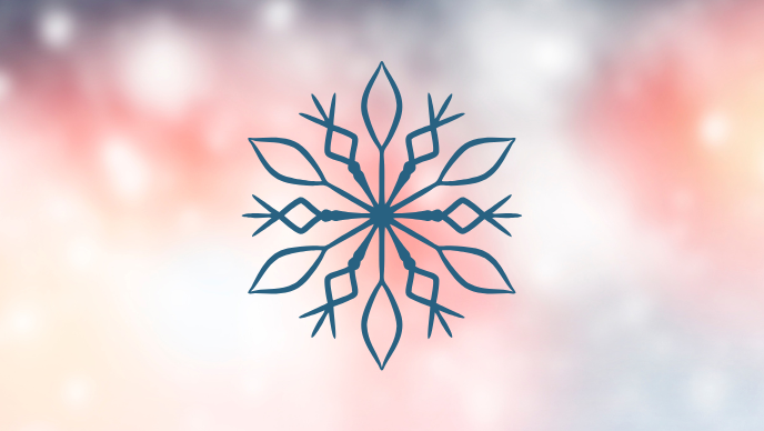 Abstract snowflakes in dark purple fading to gray.