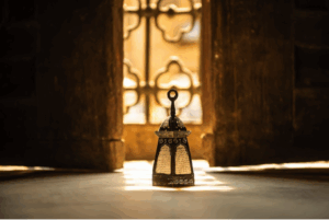 A traditional Ramadan lamp.