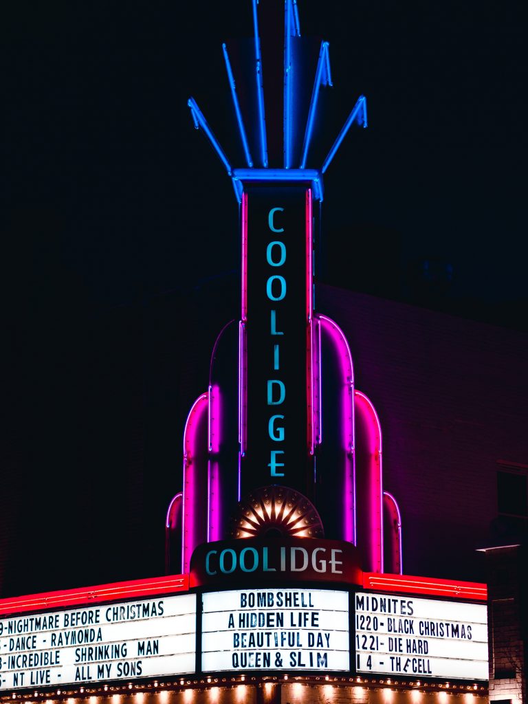 Coolidge Corner Theatre in Coolidge Corner neighborhood, Brookline, MA.