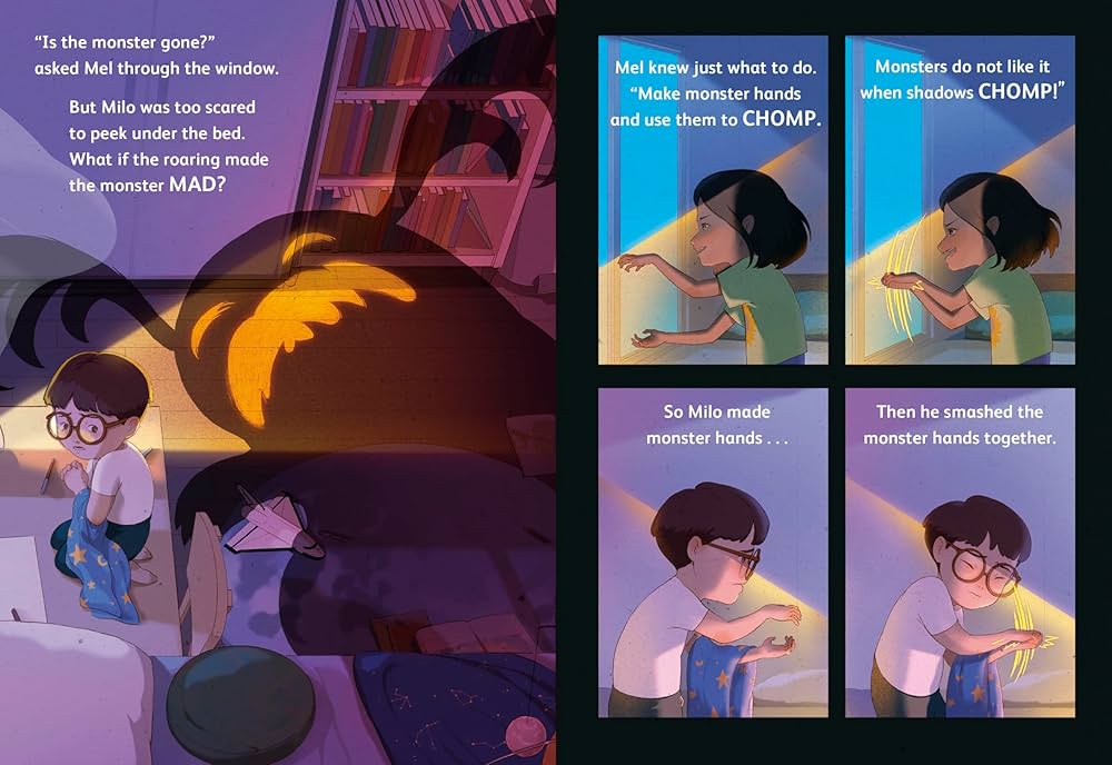 Sample page from the book, Monster Hands.