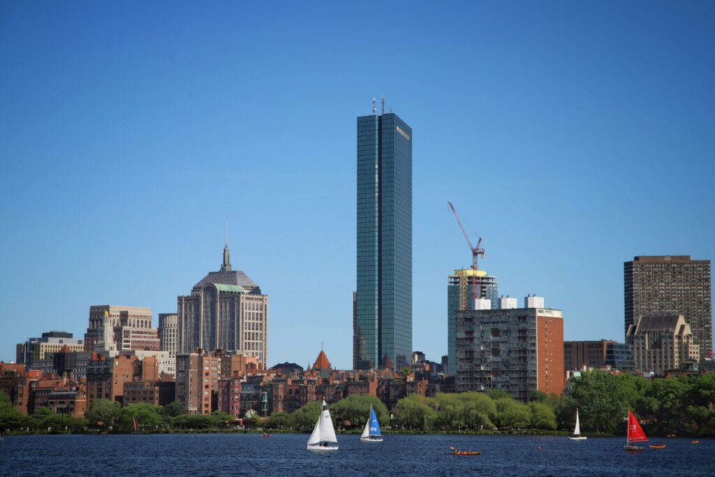 Charles River Esplanade from Cambridge view