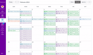 Canvas Calendar view