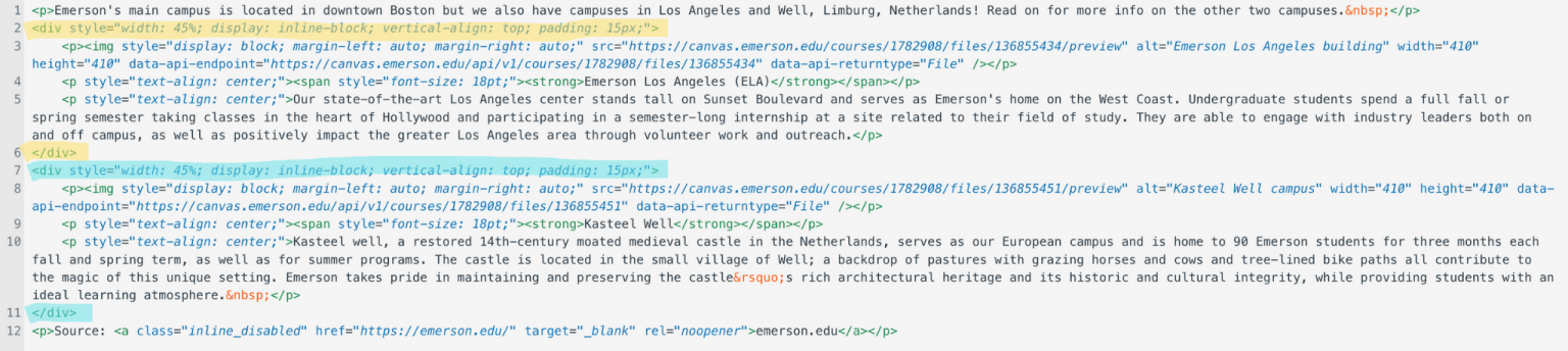 Spruce Up Your Course with HTML in Canvas – Instructional Technology Blog