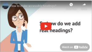 image of video on how to make real headings, also a link to that video in youtube