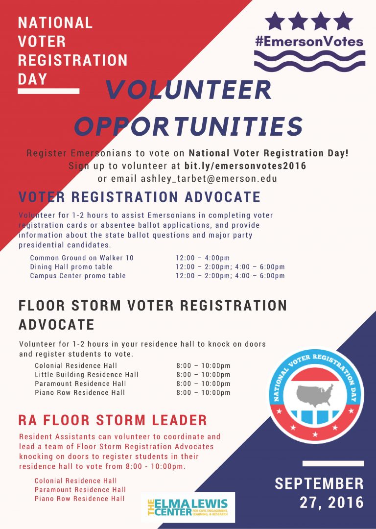 Volunteer with the #EmersonVotes Campaign