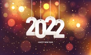 Happy New Year 2022 sign