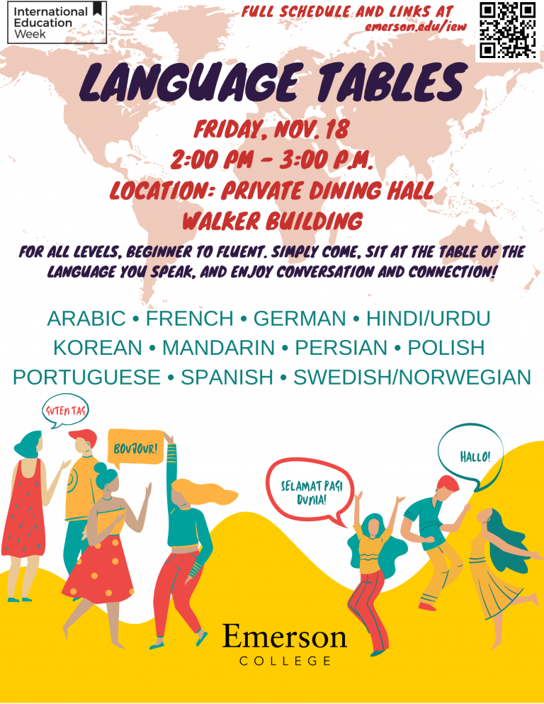 International Education Week Event: Language Tables