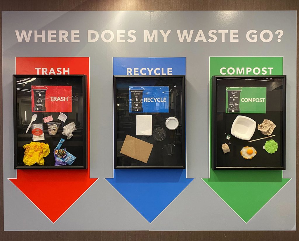 Waste diversion in the Emerson dining center