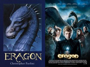 Eragon Cover and Movie Poster Side by Side